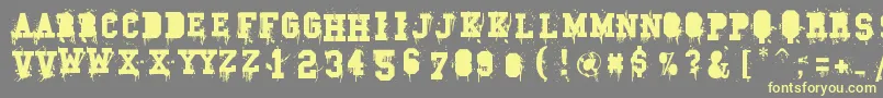 Carnage College Font – Yellow Fonts on Gray Background