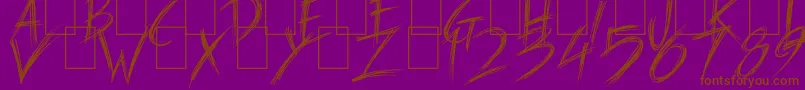 Carnaval de Mai Font – Brown Fonts on Purple Background