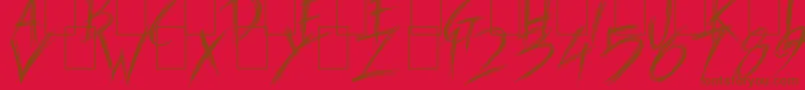 Carnaval de Mai Font – Brown Fonts on Red Background