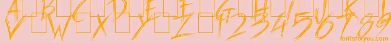 Carnaval de Mai Font – Orange Fonts on Pink Background