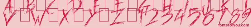 Carnaval de Mai Font – Red Fonts on Pink Background