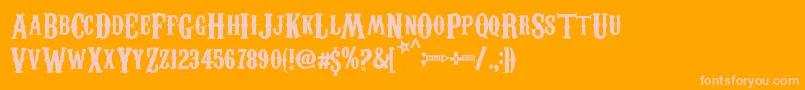 Carnevalee Freakshow Font – Pink Fonts on Orange Background