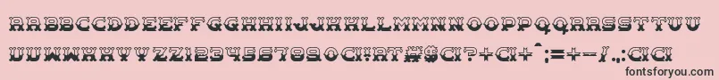 Carnival Centenary Pattern Font – Black Fonts on Pink Background