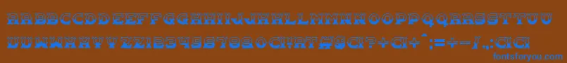 Шрифт Carnival Centenary Pattern – синие шрифты на коричневом фоне