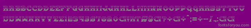 Carnival Centenary Pattern Font – Gray Fonts on Purple Background