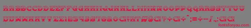 Carnival Centenary Pattern Font – Red Fonts on Gray Background