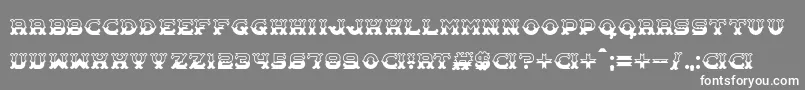 Carnival Centenary Pattern Font – White Fonts on Gray Background
