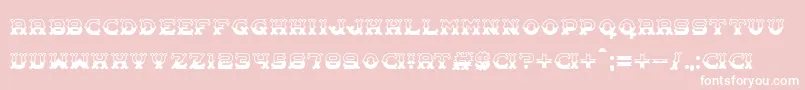 Carnival Centenary Pattern-fontti – valkoiset fontit vaaleanpunaisella taustalla