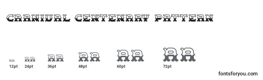 Carnival Centenary Pattern Font Sizes