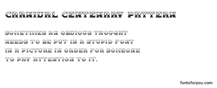 Carnival Centenary Pattern Font