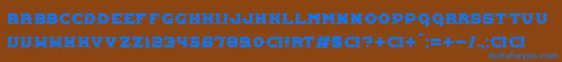Шрифт Carnival Centenary – синие шрифты на коричневом фоне