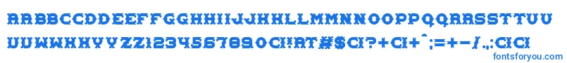 Carnival Centenary-fontti – siniset fontit valkoisella taustalla
