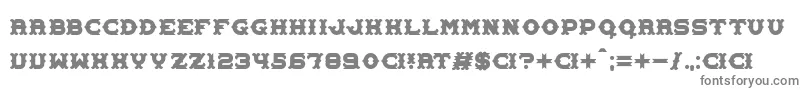Carnival Centenary-fontti – harmaat kirjasimet valkoisella taustalla