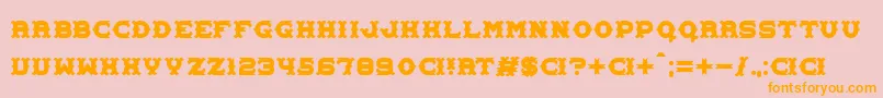 Шрифт Carnival Centenary – оранжевые шрифты на розовом фоне