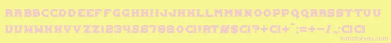 Carnival Centenary Font – Pink Fonts on Yellow Background