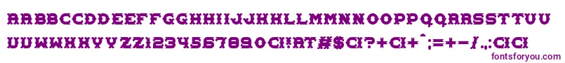 Carnival Centenary-fontti – violetit fontit valkoisella taustalla