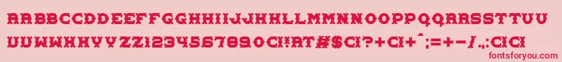 フォントCarnival Centenary – ピンクの背景に赤い文字