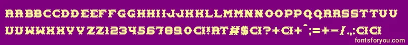 Carnival Centenary Font – Yellow Fonts on Purple Background