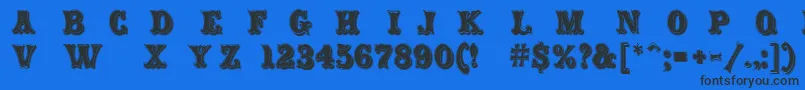 Шрифт Carnival Rimmed – чёрные шрифты на синем фоне