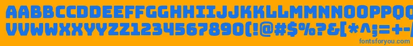 BungeelayersOutline Font – Blue Fonts on Orange Background