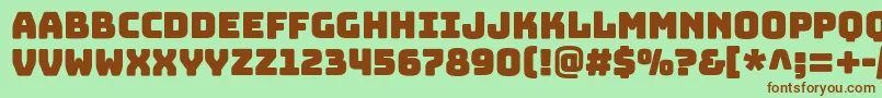 BungeelayersOutline Font – Brown Fonts on Green Background