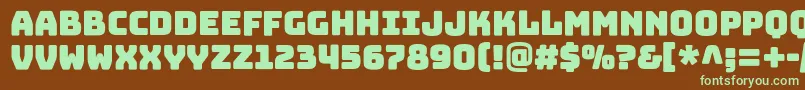 BungeelayersOutline Font – Green Fonts on Brown Background