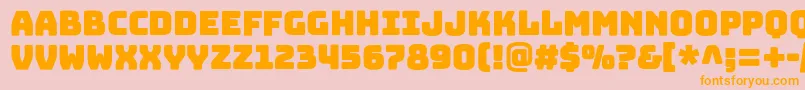 BungeelayersOutline Font – Orange Fonts on Pink Background