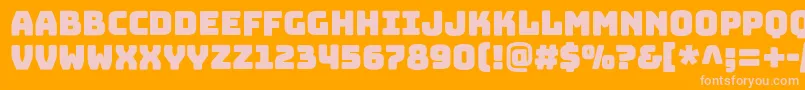 BungeelayersOutline Font – Pink Fonts on Orange Background