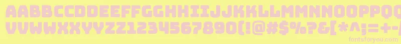 BungeelayersOutline Font – Pink Fonts on Yellow Background