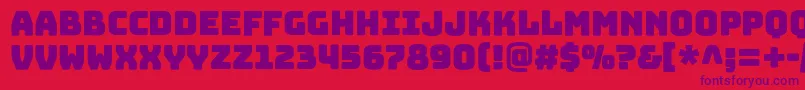 BungeelayersOutline Font – Purple Fonts on Red Background