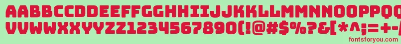 BungeelayersOutline Font – Red Fonts on Green Background