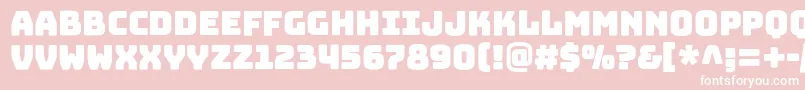 BungeelayersOutline Font – White Fonts on Pink Background