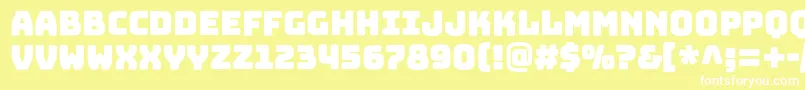 BungeelayersOutline Font – White Fonts on Yellow Background