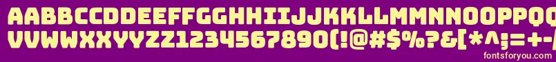 BungeelayersOutline Font – Yellow Fonts on Purple Background