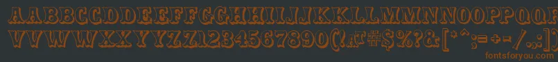 CarnivalMF OpenShadow Font – Brown Fonts on Black Background