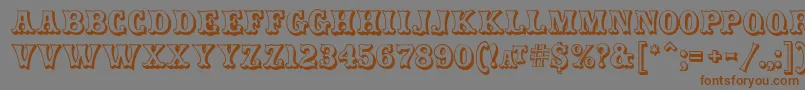 CarnivalMF OpenShadow Font – Brown Fonts on Gray Background