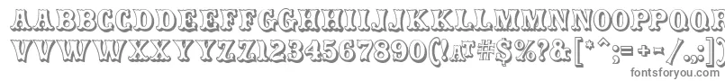 CarnivalMF OpenShadow Font – Gray Fonts on White Background