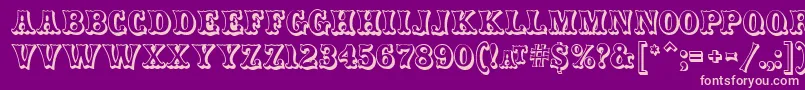 CarnivalMF OpenShadow Font – Pink Fonts on Purple Background