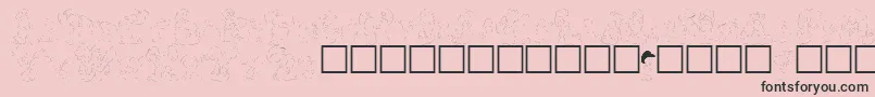 フォントcarolchk – ピンクの背景に黒い文字