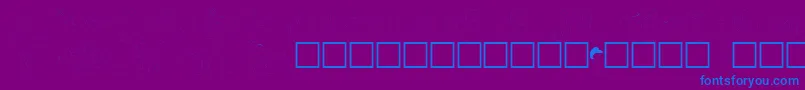 carolchk Font – Blue Fonts on Purple Background
