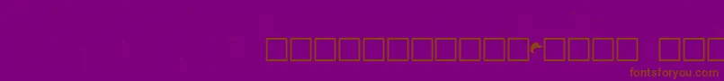 carolchk-fontti – ruskeat fontit violetilla taustalla