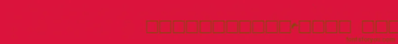 carolchk Font – Brown Fonts on Red Background
