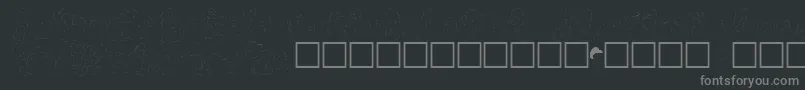 carolchk Font – Gray Fonts on Black Background