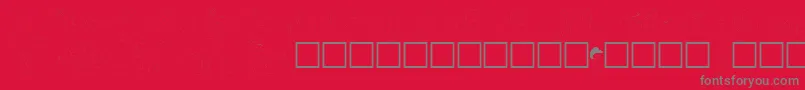 carolchk Font – Gray Fonts on Red Background