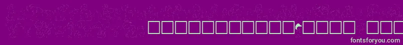 carolchk Font – Green Fonts on Purple Background