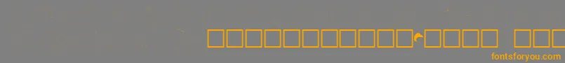 フォントcarolchk – オレンジの文字は灰色の背景にあります。