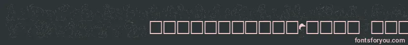 carolchk Font – Pink Fonts on Black Background