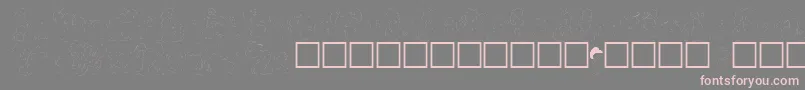 フォントcarolchk – 灰色の背景にピンクのフォント