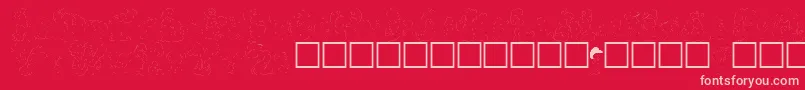 carolchk Font – Pink Fonts on Red Background