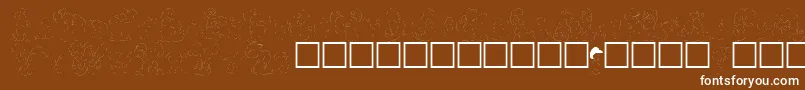 carolchk Font – White Fonts on Brown Background
